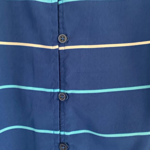 Tommy Hilfiger Medium Blue striped button down top - Picture 3 of 7